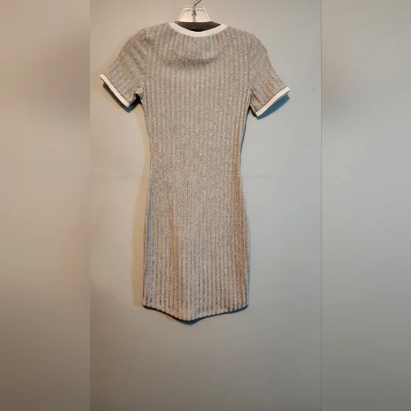H&M Light Gray Ribbed Mini Dress - Picture 4 of 4
